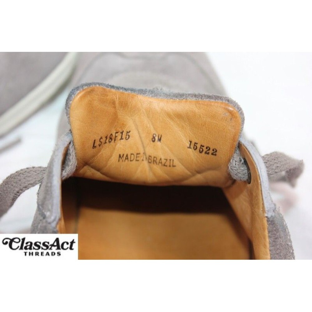 Womens 8 M Peter Millar lace up Hybrid Sneaker Gray Pebble Suede Leather Brazil - Picture 7 of 7